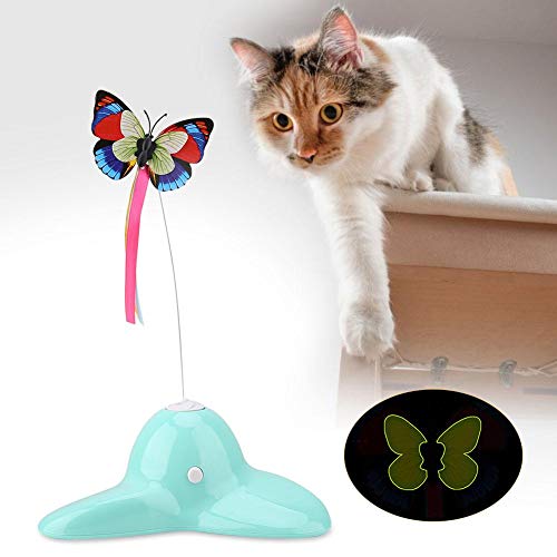 Rotierendes Katzenspielzeug, Katzenspielzeug, ABS Grünes Katzenspielzeug mit 360 ° -Drehung für Katzenteaserspielzeug
