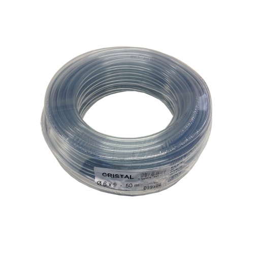 Tricoflex Wasserschlauch Cristal Weich PVC Schlauch, 6 mm innen, 50 m Rolle, Transparent