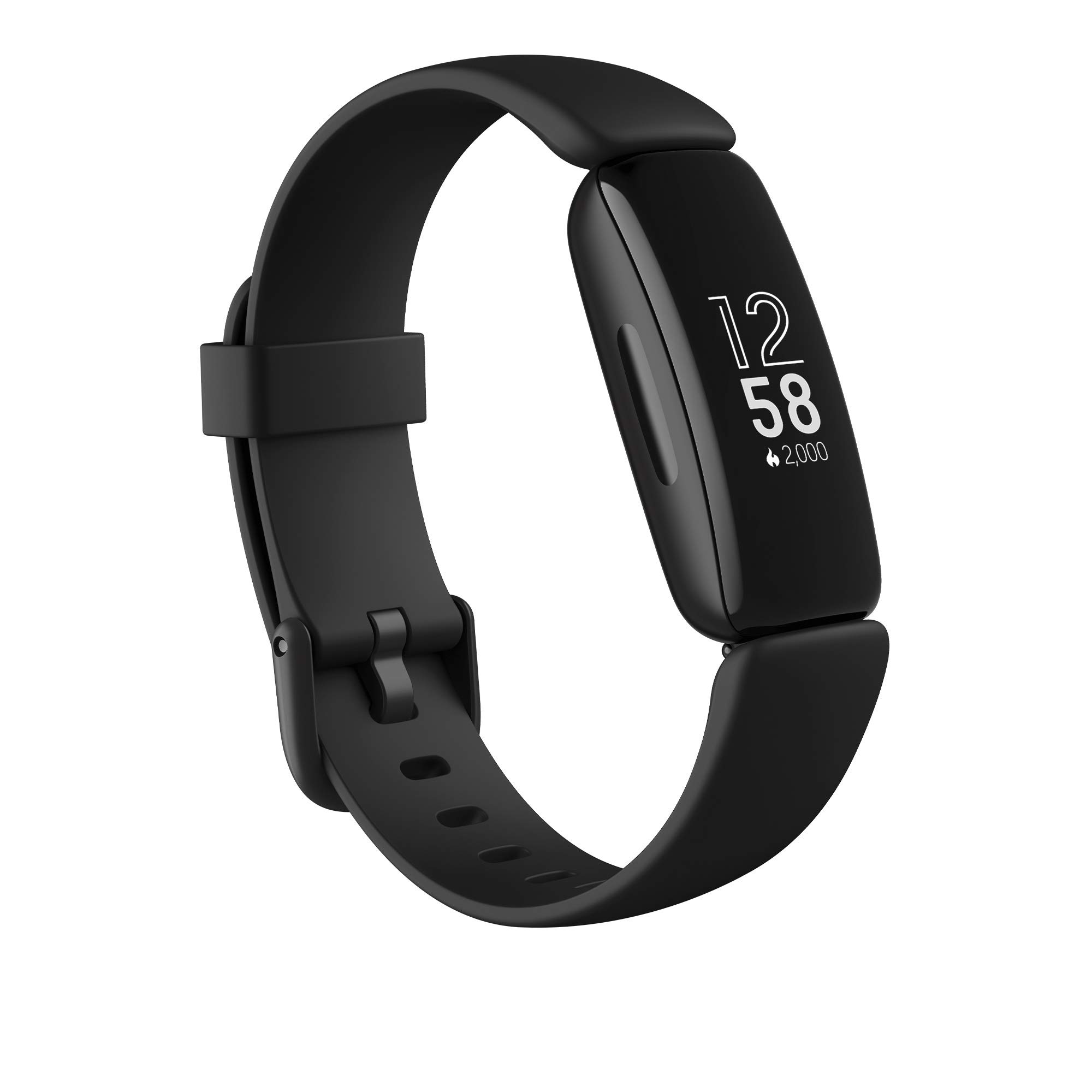 Fitbit Inspire 2 Gesundheits- & Fitness-Tracker mit einer 1-Jahres-Testversion Fitbit Premium, kontinuierlicher Herzfrequenzmessung & bis zu 10 Tagen Akkulaufzeit, Schwarz