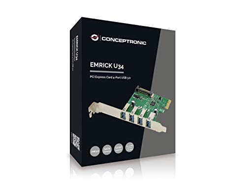 Conceptronic Emrick U34, 4-Port USB 3.0 PCI Express Card