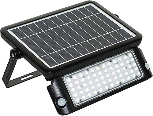 Luceco Solar Flutlicht 10W, Außenstrahler mit Bewegungsmelder - Strahler IP65 Wasserfest, 1080 Lumen Scheinwerfer für Garten