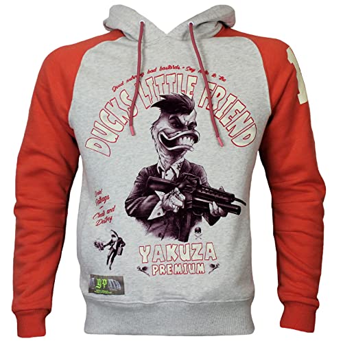 Yakuza Premium Herren Sweatshirt 3326 rot grau Hoody