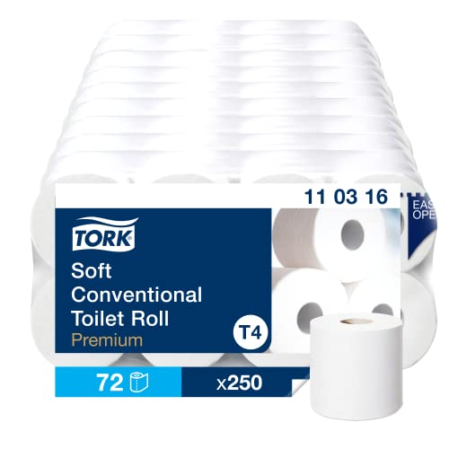 Tork® Premium Toilettenpapier, extra weich - 3-lagig m. Dekorprägung, hochweiß, Packung mit 9 x 8 Rollen