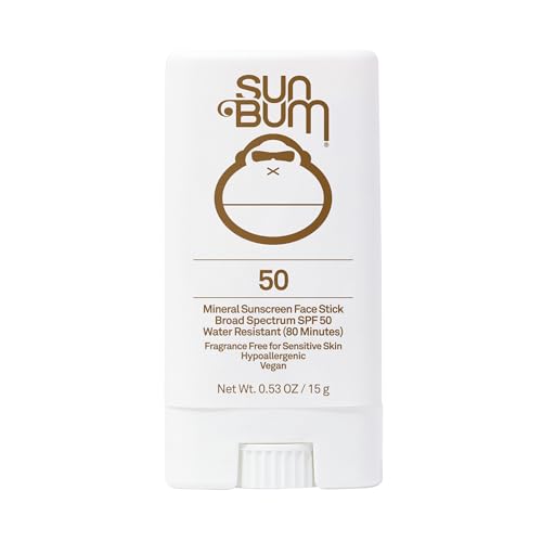 Sun Bum Mineral LSF 50 Sonnencreme Face Stick | Vegan und Rifffreundlich (Octinoxat & Oxybenzzone frei) Breitspektrum natürlicher Sonnenschutz mit UVA/UVB-Schutz | 0,4 oz