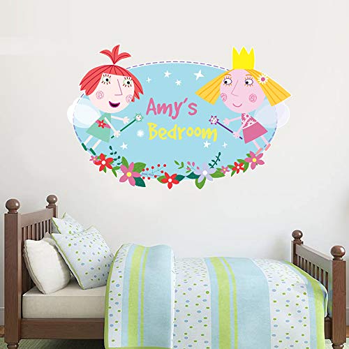 Ben & Holly's Little Kingdom Holly and Strawberry Wandtattoo, Vinyl, personalisierbar, 120cm width x 80cm height
