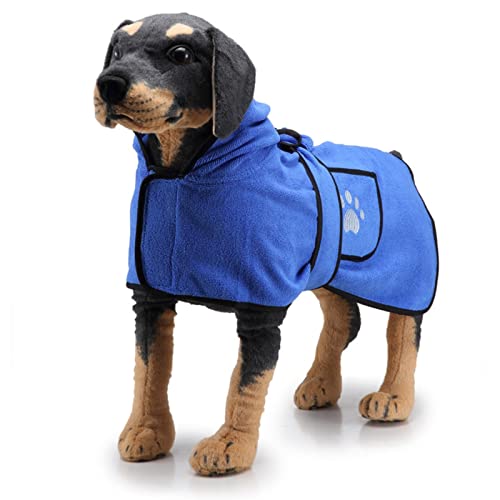 SUSOSU Starkes Saugfähiges Handtuch für Haustiere 1 Packung Hundehandtuch Bademantel Decke Praktischer für Haustiere,Blue 1,S