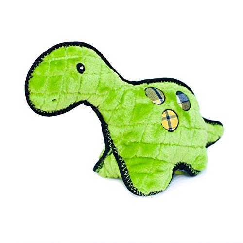 ZippyPaws Z-Stitch Grunterz Hundespielzeug Donny der Dinosaurier mit Quietschelement, langlebig