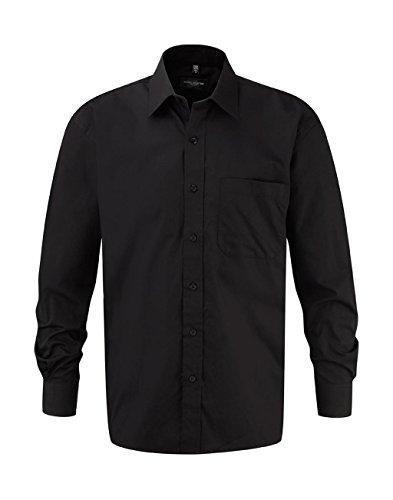 Russell Collection L/S Pure Cotton Shirt - Black - 2XL