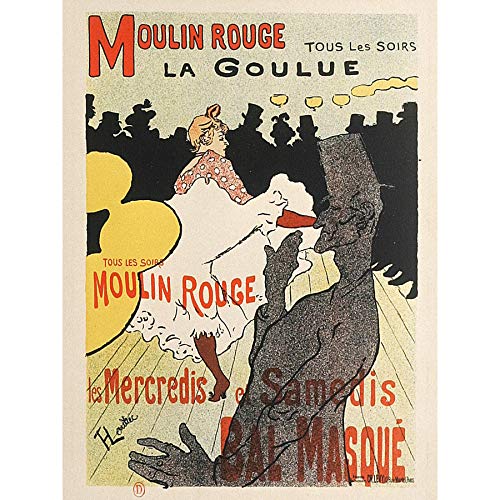 Toulouse-Lautrec Dancer La Goulue Moulin Rouge Advert Large Wall Art Poster Print Thick Paper 18X24 Inch Tänzer Werbung Wand Poster drucken