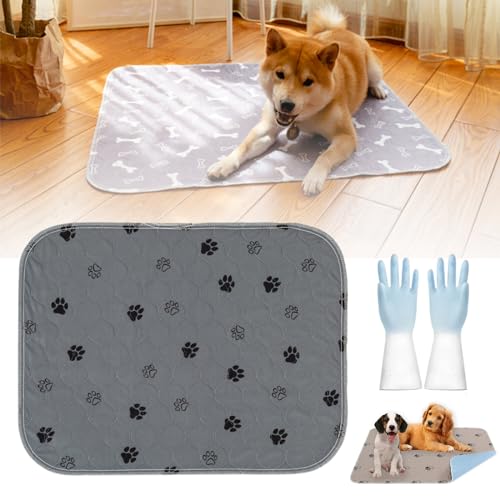 Qosigote Peepaws PIPI Pads, Peepaws – The Ultimate PIPI Pad for Dogs, Reusable Puppy Potty Training Pads, Super Absorbent and Washable Puppy Pads (L,F)