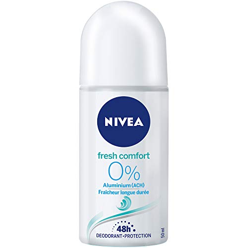 NIVEA Deo Fresh Comfort 0% Aluminium – 4 Stück