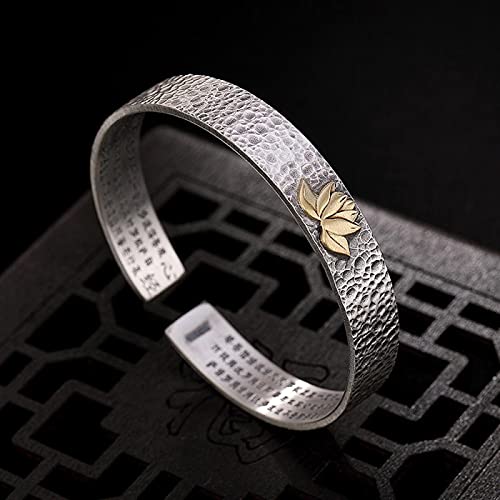CAZARU Armband S999 reines Silber Grubenoberfläche matt offen Herren- und Damenarmband Schmuck Geburtstagsgeschenk Silberarmreif