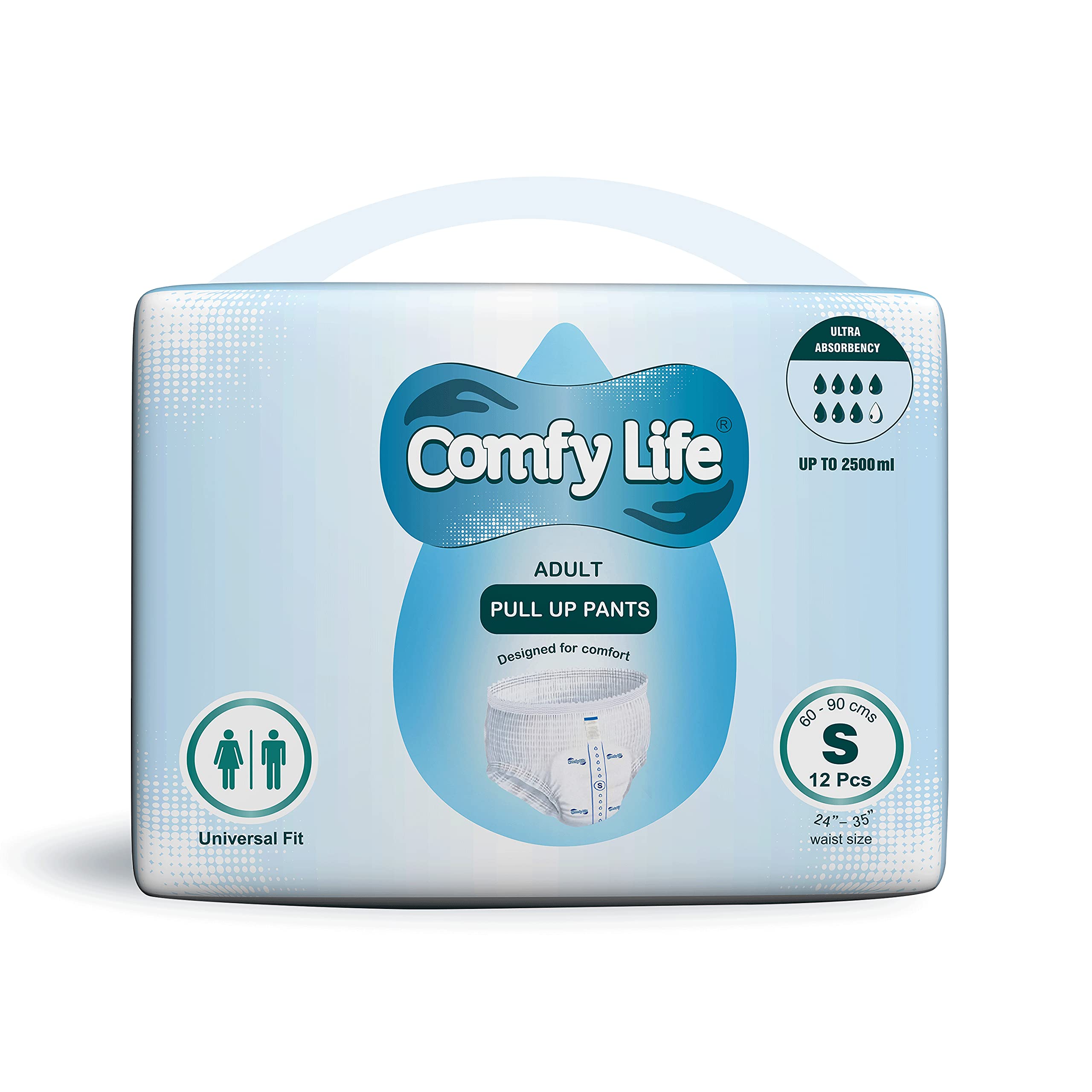Comfy Life Premium Inkontinenz-Windelhose für Erwachsene, hohe Saugfähigkeit, 12 Stück