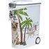 Curver Trockenfutterbehälter Hund - Palmen-Design: bis 20 kg Trockenfutter (54 Liter)