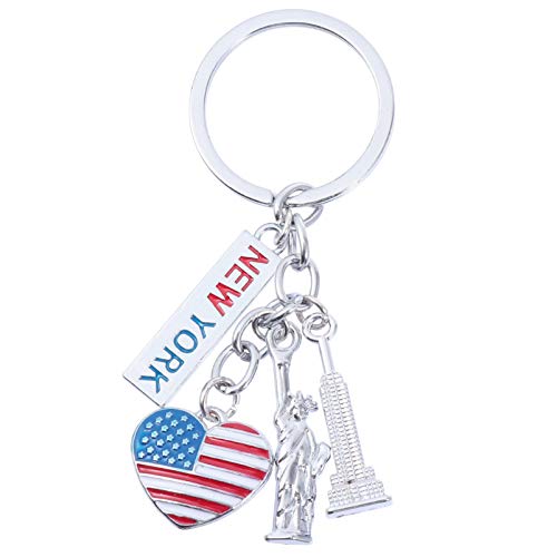 SOIMISS 1 x Schlüsselanhänger mit amerikanischer Flagge, USA, Schlüsselanhänger, Tasche, Anhänger, Souvenir, Geschenke, patriotisches Zubehör.