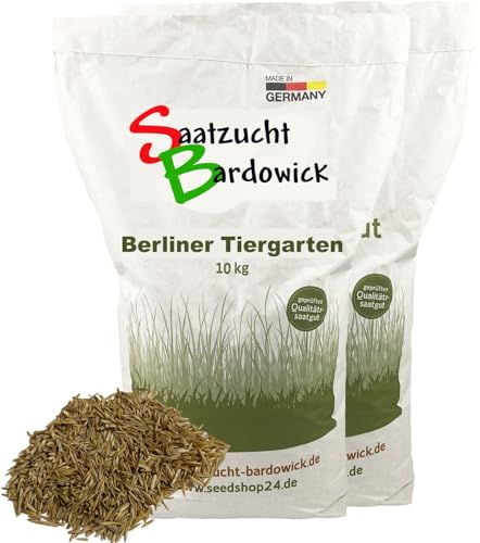 Rasen Berliner Tiergarten Grassamen Rasensamen Rasensaat Gras 15kg - Qualität zum fairen Preis