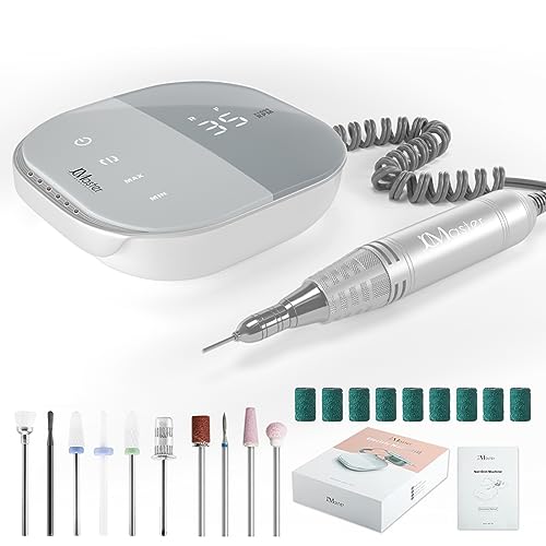 Nagelfräser JCMASTER® TouchPro+, Nagelfräser für Gelnägel 35,000 U/min, Stufenlose Regulierung, Nagel Fräsmaschine für Gelnägel & Acrylnägel Profi Set Elektrisch, Kunstnägel, Modell: Pro inkl.10 Bits