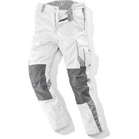 BULLSTAR Arbeitshose »Worxtar«, weiß/grau, Polyester/Baumwolle, mit vorgeformtem, verstärktem Kniebereich - weiss