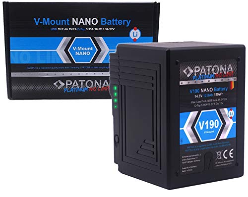PATONA Platinum - Nano V190 V-Mount Akku (189Wh) mit D-Tap und USB