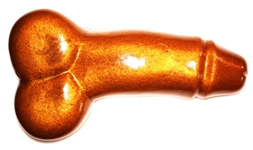 Fruchtgummi WILLI Penis 3 kg über 35 cm lang GOLD metallic