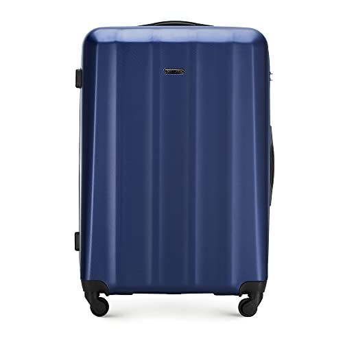 WITTCHEN Koffer – Großer | hartschalen, Material: polycarbonat | hochwertiger und Stabiler | Dunkelblau | 75x50x28 cm