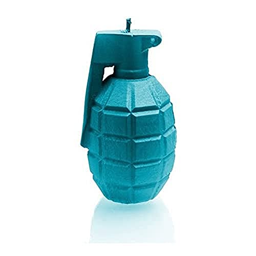 Candellana Groß Grenade Kerze | Höhe: 14,3 cm | Marineblau | Handgefertigt in der EU