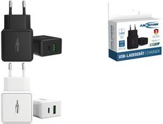 Ansmann 2-Port USB-C Ladegerät PD3.0 20 W, USB-C und USB-A Ports Netzteil mit Power Delivery & Quick Charge 3.0 18W, Schnellladegerät kompatibel mit Apple iPhone 13/12, Samsung Galaxy S21/20, etc.