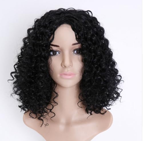 Flauschiges lockiges Haar für Frauen, afrikanische Perücke, europäische und amerikanische Perücken für Frauen mit kurzem lockigem Haar, afrikanische lockige Afro-Perücke