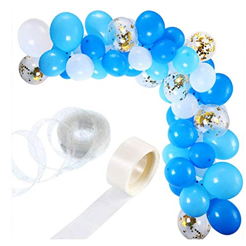 Dmqpp Ballon Garland Kit Ballon Bogen Garland/blau und weiß Ballon Bogen Garland Kit for Geburtstagsparty Hochzeit Geburtstag Partydekoration