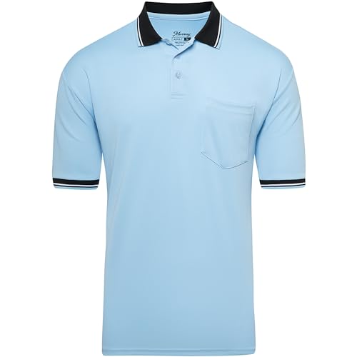 Murray Sporting Goods Short Sleeve Baseball und Softball Umpire Shirt - Sized für Brustschutz Hellblau Klein