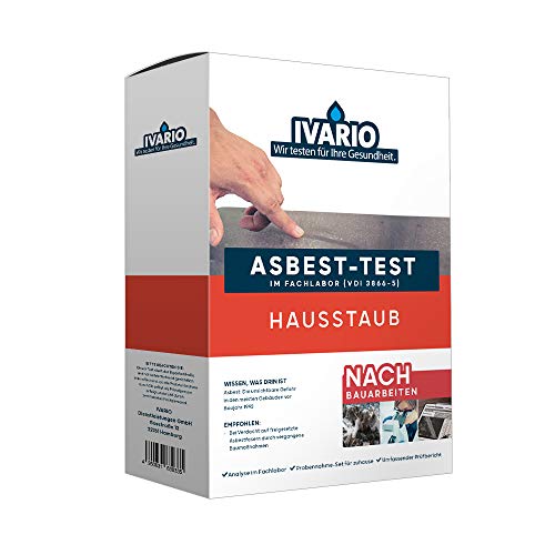 IVARIO Express Asbest-Test Raumluft - professionelle Experten-Analyse Einer Staubprobe durch Fachlabor - Einfache Probenahme