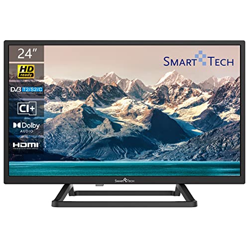 SMART TECH HD LED TV 24 Zoll (60 cm) 24HN10T3, Triple Tuner, Dolby Audio, H.264, 3xHDMI, 2xUSB, Schwarz