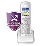Panasonic KX-TGH710GG Schnurlostelefon ohne Anrufbeantworter (DECT Telefon, strahlungsarm, Farbdisplay, Anrufsperre, Freisprechen) perl-silber