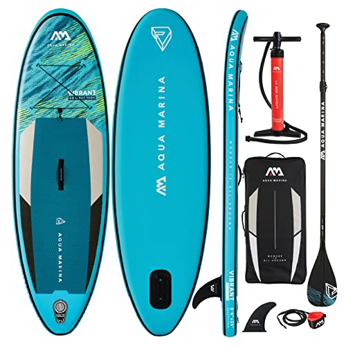 Aqua Marina Vibrant Youth Aufblasbares Stand Up Paddle Board Paket 2022, 2,4 m Länge