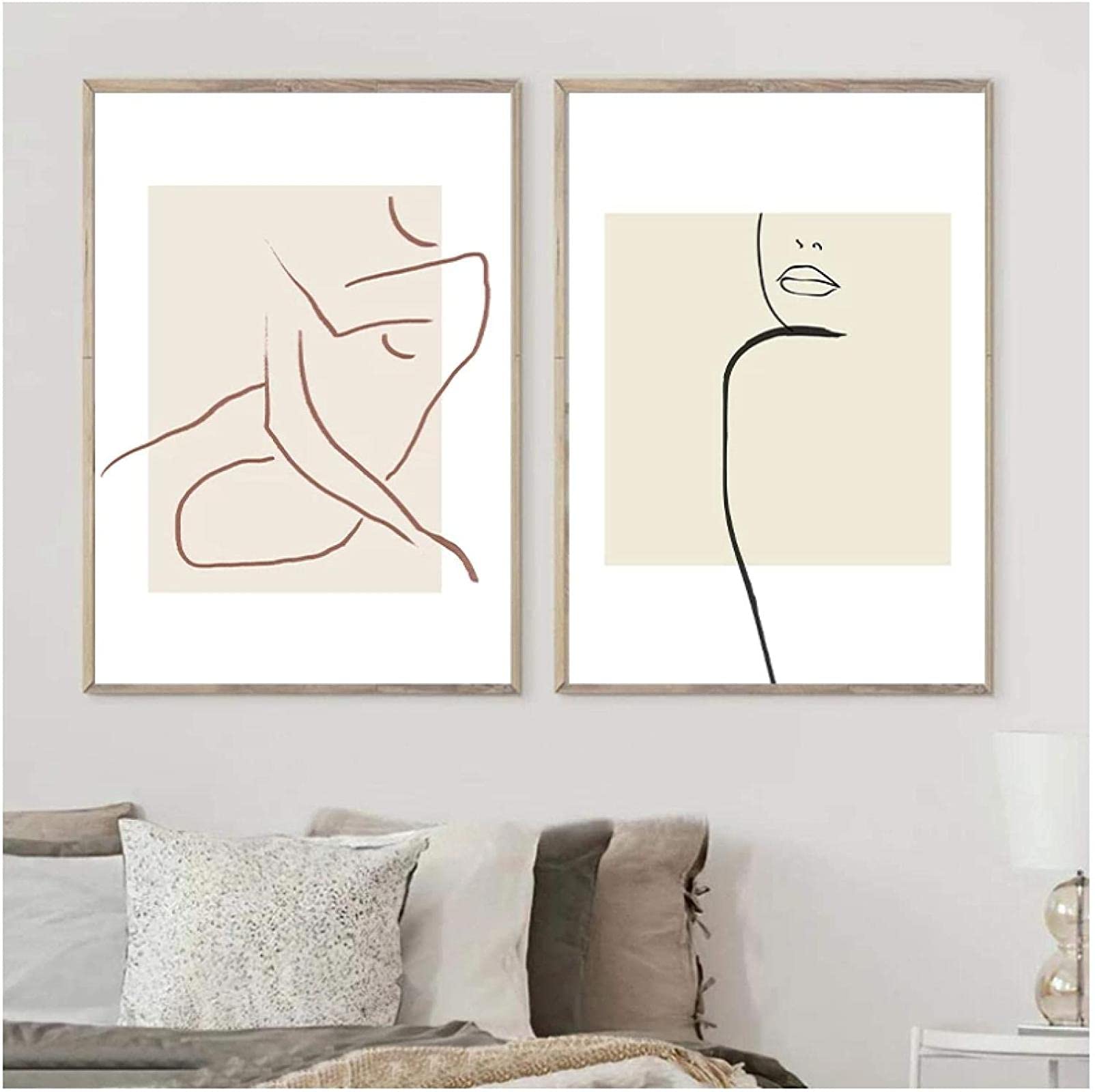 Drucke für Wände 2x50x70cm ohne Rahmen Grafik Abstract Sexy Frau Körper Fine Line Art Druck Neutrale Wandbilder Minimalist Poster Decor