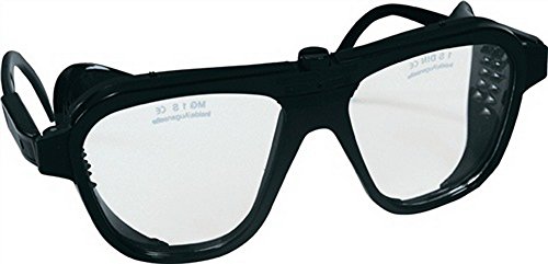 Schutzbrille klar Verbundglas splitterfrei schw. Glasgröße 62x52mm EN166 10 Stück