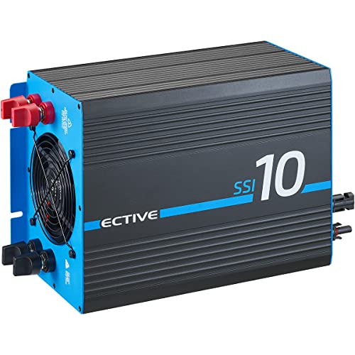 ECTIVE 1000W 24V zu 230V SSI-Serie Reiner Sinus Wechselrichter mit Ladegerät MPPT-Solarladeregler und NVS in 5 Varianten: 1000W - 3000W