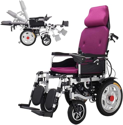 Elektro-Rollstuhl - Klapprollstuhl Elektrisch Mit Verstellbare Rückenlehne & Fußstütze, 24V12ah Hochleistungsbatterie, Elektrischer Rollstuhl Faltbar 1