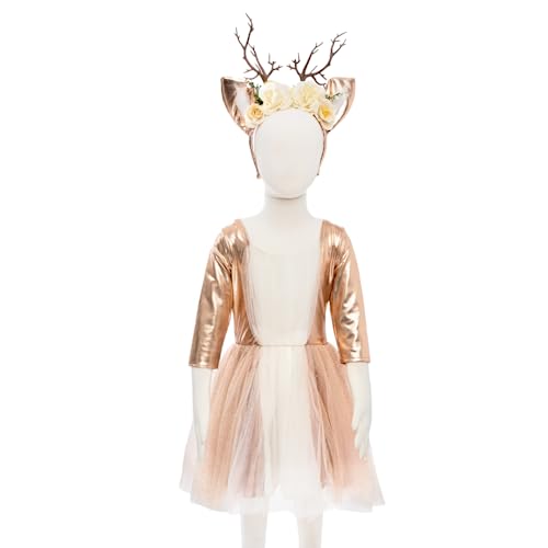 Great Pretenders - Woodland Deer Dress w/HB Size US 5-6 Mützen, Masken und Zubehör für Party, mehrfarbig, einfarbig (31655)