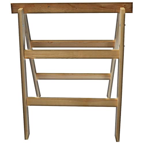 DEWEPRO Holz-Klappbock - 2 sprossig - Unterstellbock - Gerüstbock - Arbeitsbock - Höhe: 80cm