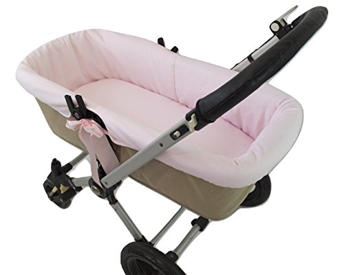 Schutzhülle für Babyschale gepolsterten + das unterst Laken oder Spannbettlaken für Kinderwagen. Verfügbar in mehreren Farben und Modellen (Rosa)