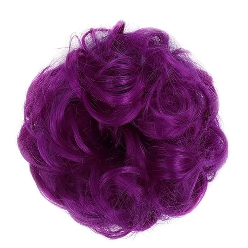 Haarteil Haargummi Messy Bun Hair Pieces Extensions, Curly Wave Synthetic Chignon Hairpiece mit Gummiband, Donut Hair Bun Scrunchie for Frauen Mädchen Haarteil Hochsteckfrisuren / Haarteile ( Color :