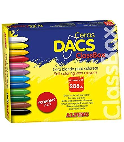 Wachsmalstifte Dacs Classbox Box mit 288 Stück, 12 verschiedene Farben