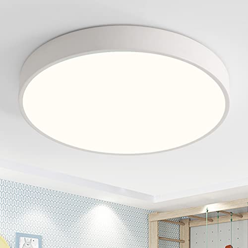 Style home LED Deckenlampe Deckenleuchte Küchenlampe Ø40x4cm (36W Weiß) Warmweiß 3000K für Wohnzimmer, Schlafzimmer, Küche, Keller usw