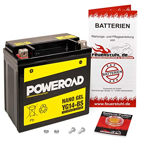Gel-Batterie für Kawasaki VN 800 Drifter (VN800C) wartungsfrei, einbaufertig, startklar, inkl. 7,50€ Pfand