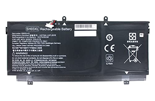 MobiloTec Akku kompatibel mit Hewlett-Packard Spectre x360 13-ac002ng, Li-Pol 4900 mAh, Batterie