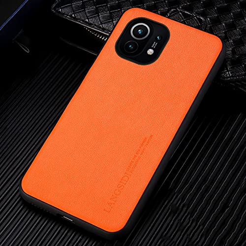 Lychee Grain Leder Handyhülle für Xiaomi Mi 11T 11 Ultra 10 10T Poco X3 Pro F3 M3 Hülle für Redmi Note 9 8 Pro 9T 10S Note 10 Pro,orange,für Mi 10T,10TPro