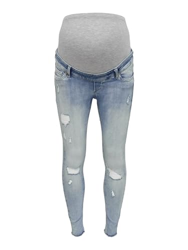ONLY Female Skinny Fit Jeans Mama OLMBlush Life Mid Raw Ankle