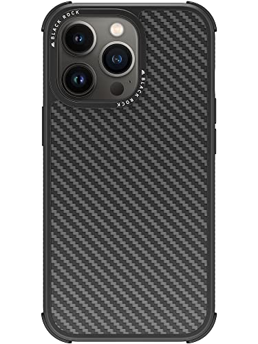 Black Rock - Hülle Carbonhülle Robust Case Real Carbon Passend für Apple iPhone 13 Pro I Karbon Handyhülle, Fiber Cover (Carbon Schwarz)