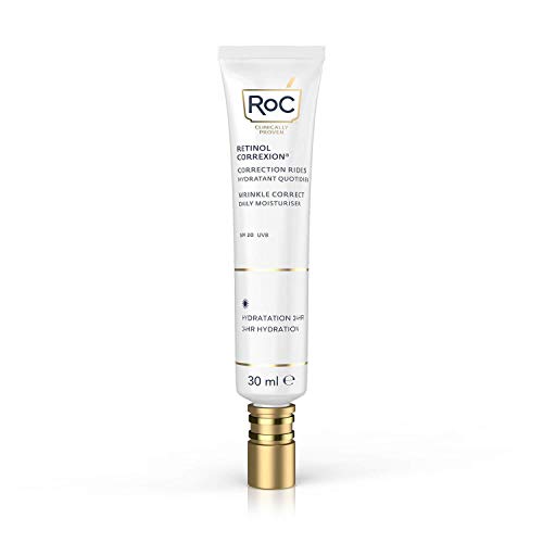 RoC - Retinol Correxion Wrinkle Correct Tagespflege SPF 20 - Gesichtscreme mit Retinol und Vitamin E - Anti-Falten und Aging - 30 ml